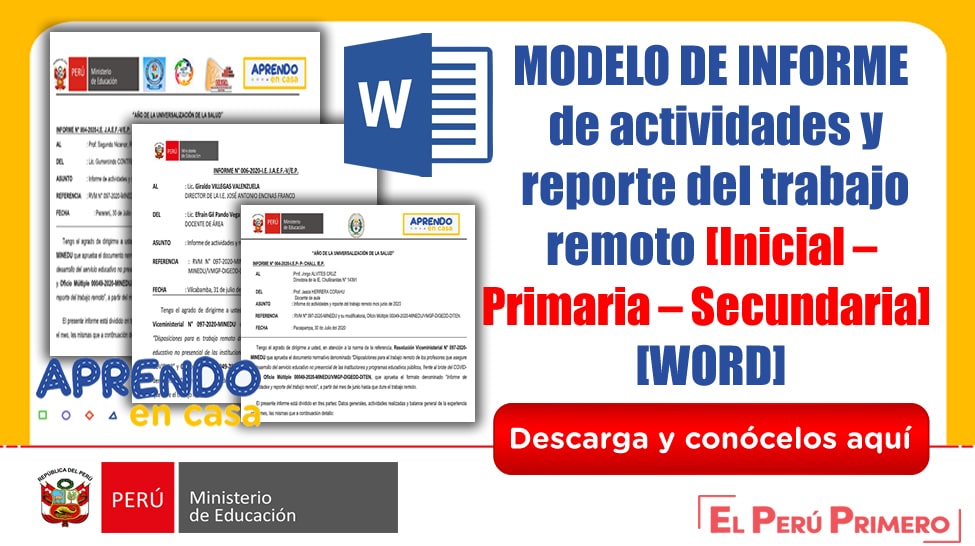 Como Redactar Un Informe De Actividades Escolares docentes.org.pe