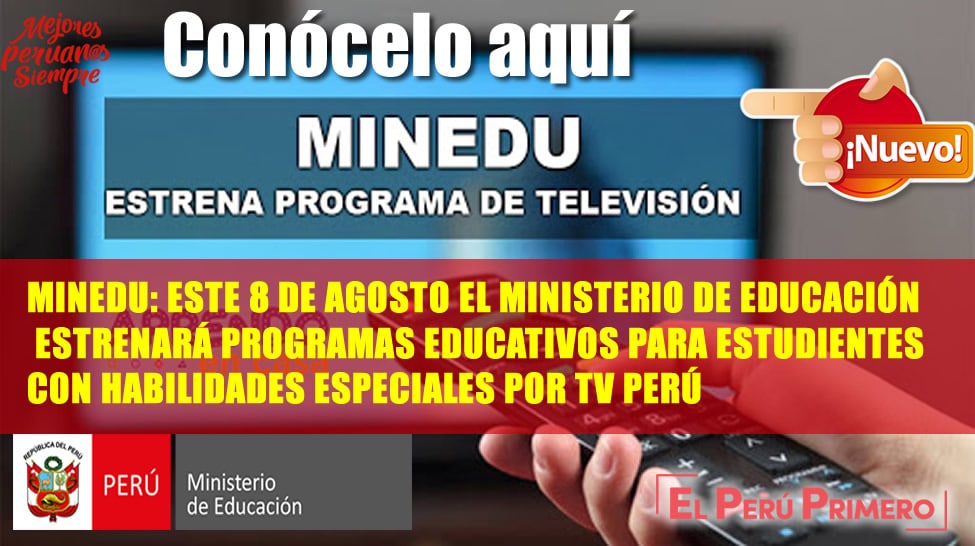 Minedu estrenará nuevo programa educativo dirigido a alumnos con